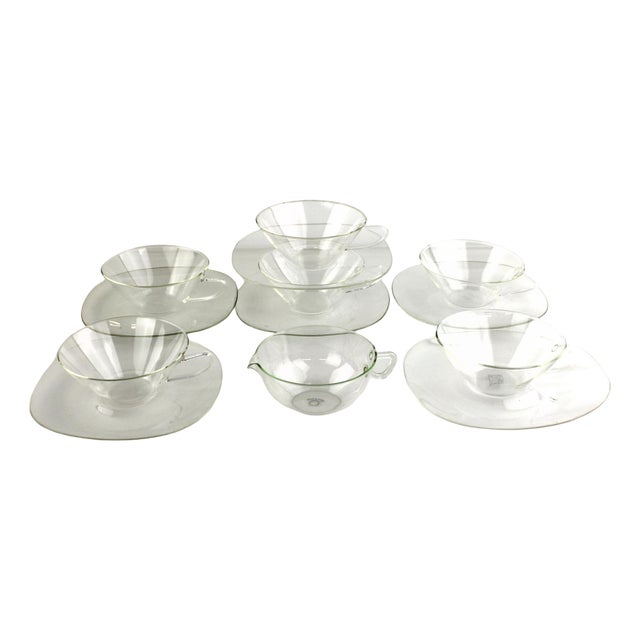 Tea Service by Heinrich Töpferhardt for Jenaer Glas, 1955, Set of 13 For Sale