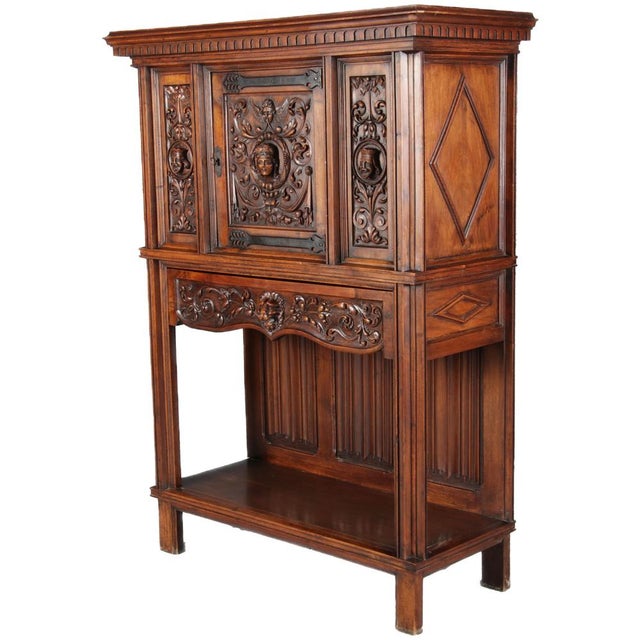 Antique Historicism Cabinet with Lions, 1900s For Sale - Image 3 of 18