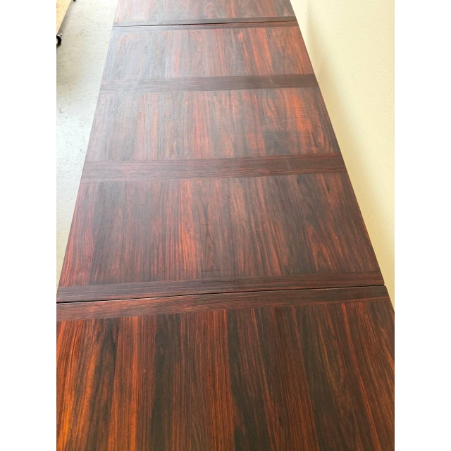 Vintage Danish Rosewood Dining Table by Vejle Stole Mobelfabrik Extendable MCM Denmark 1960s For Sale - Image 10 of 10