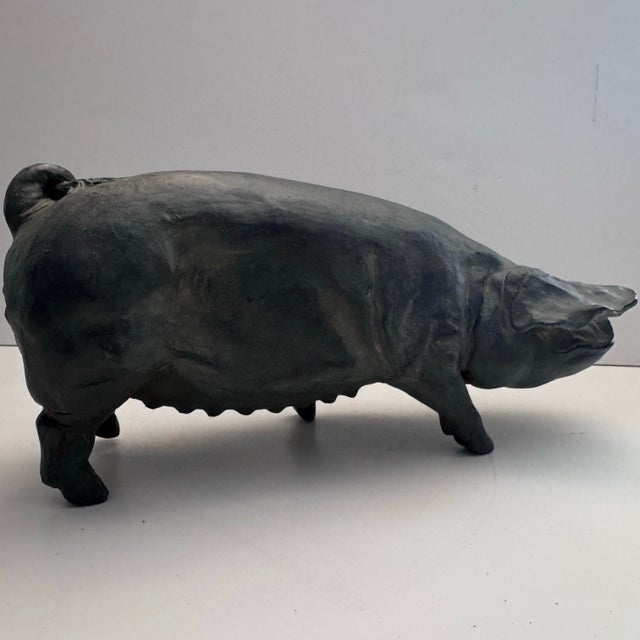 Vintage House Parts Inc Pot Belly Pigs Resin Farmhouse Decor Sculptures For Sale - Image 10 of 11