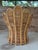 1980s Vintage Sculptural Rattan Fan Back Palm Frond Lounge Chair For Sale - Image 5 of 10