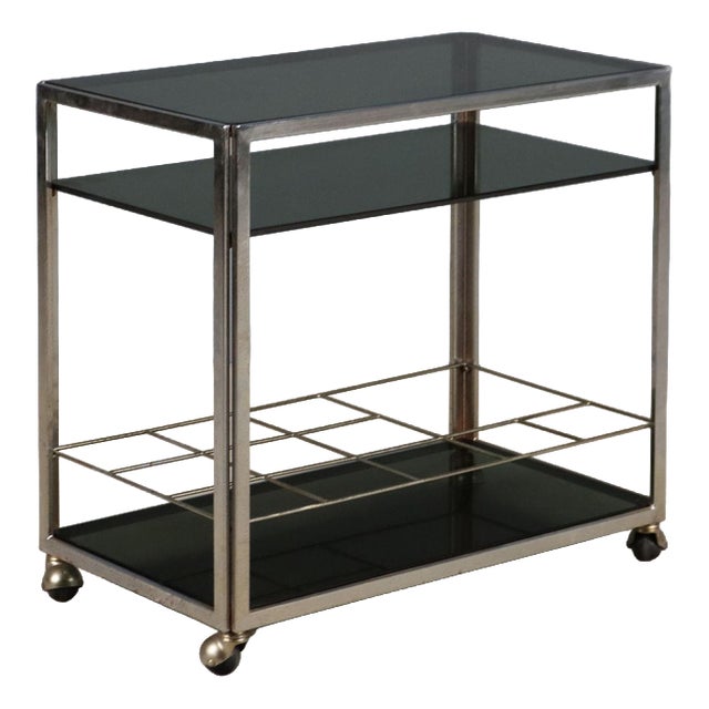 Vintage Trolley with Bottle Holder For Sale