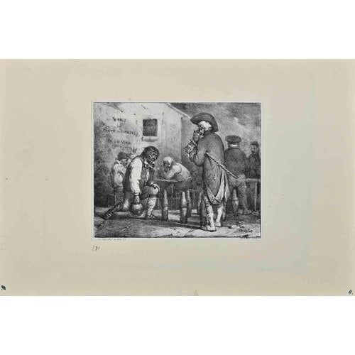 Nicolas Toussaint Charlet, The Keels, Etching, 19th Century For Sale - Image 3 of 3