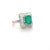 1960s Carl Bucherer, Emerald and Diamond Ballerina Ring, Size 6 For Sale - Image 4 of 5