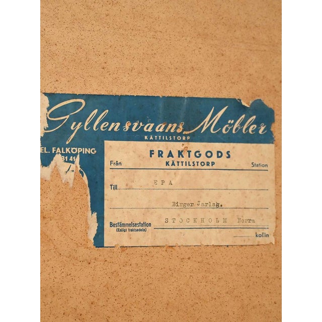 Brown Small Scandinavian Black Lacquered Chest of Drawers, 1950s For Sale - Image 8 of 10