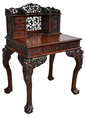 Antique Chinese Padouk Wood Desk, 1880