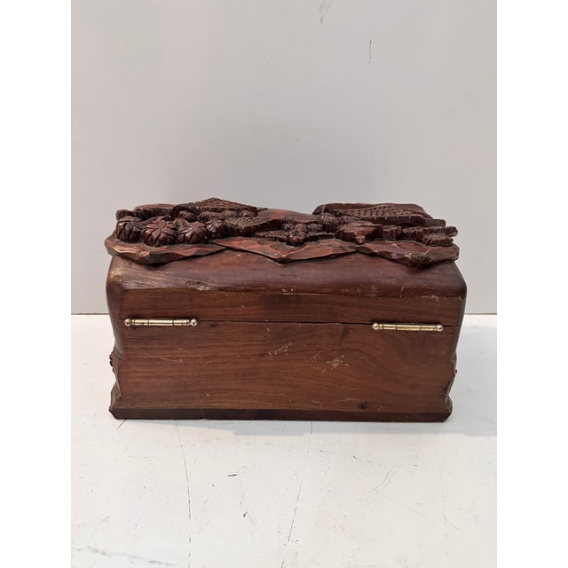 Wood Carved Vintage Box For Sale In Miami - Image 6 of 12