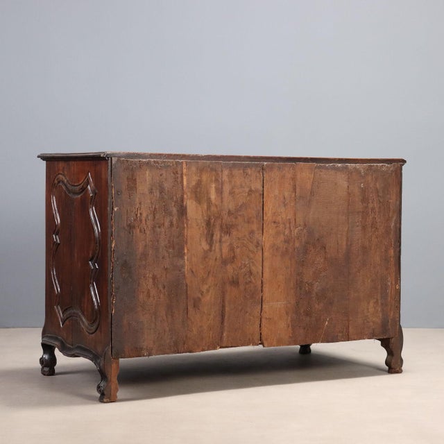 Antique French Chest of Drawers in Walnut For Sale - Image 10 of 11