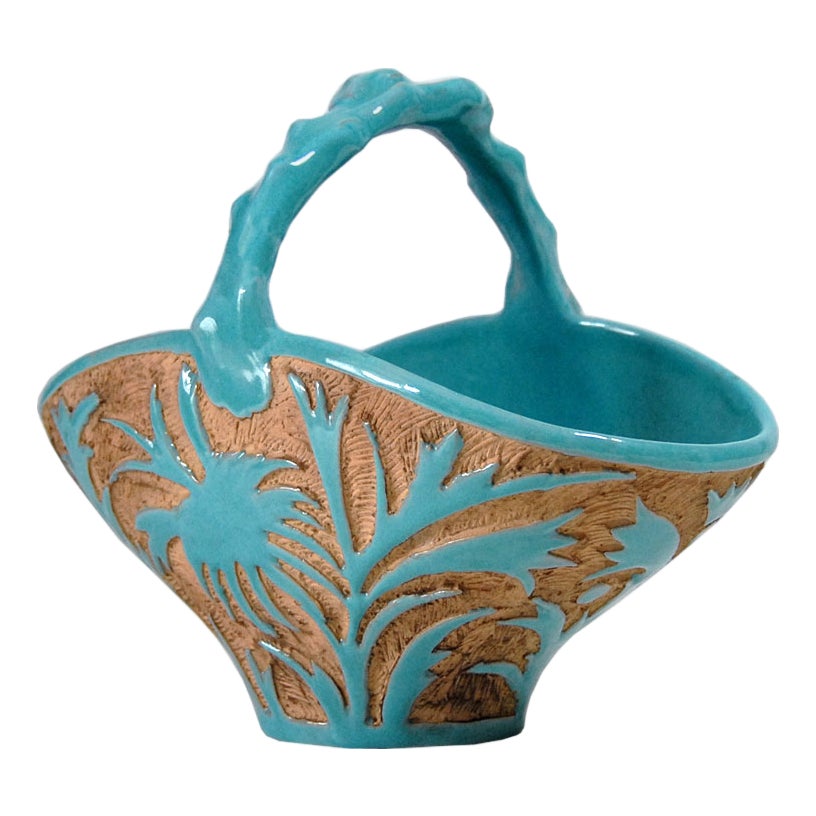 Pottery Sgraffito Basket from Deruta, 1960s | Chairish