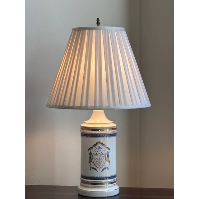 Mid-20th Century Armorial Porcelain Apothecary Lamps — A Pair For Sale - Image 15 of 18