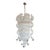 1970s Murano Glass and Chrome Chandelier, Mid Century Modern For Sale