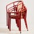 Stackable garden armchair from the 1980s. The chair’s structure is made of metal, the seat and backrest are made of...