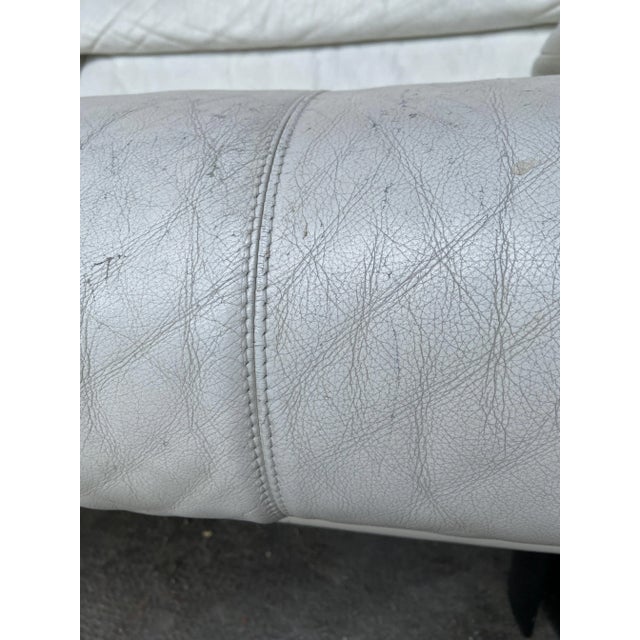 Black Mid-Century Italian White Leather Alanda Sofa by Paolo Piva for B&B Italia / C&B Italia, 1970s For Sale - Image 8 of 15