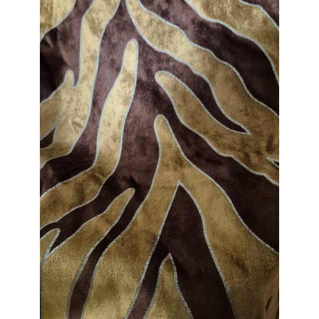 Designer High End Animal Velvet Upholstery Fabric-1 1/3 Yard For Sale - Image 4 of 10