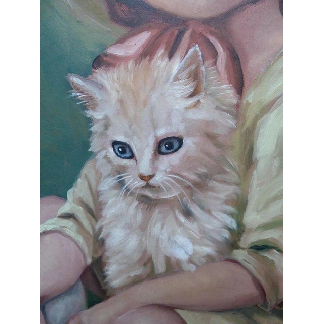 L. Palermo, The Crying Girl, 1971, Oil Painting For Sale - Image 10 of 13