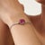 Single Stone Natural Ruby Unisex Bracelet in 925 Silver For Sale - Image 6 of 12