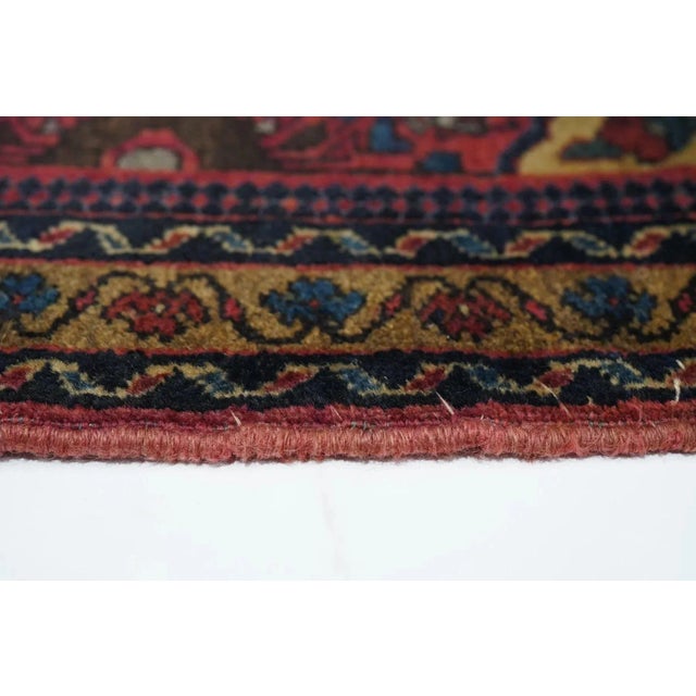 Red Antique Sarouk Rug 2' x 2'2'' For Sale - Image 8 of 12