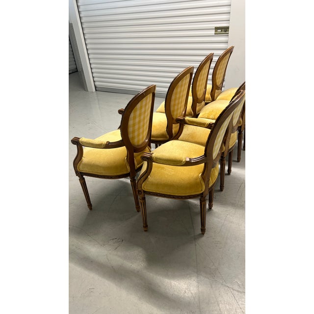 Louis XVth Style Upholstered Chairs - Set of 8 For Sale - Image 4 of 9