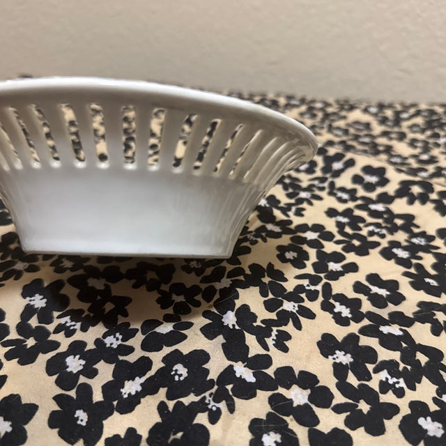 Vintage Schumann Bavaria Reticulated Porcelain Bowl For Sale - Image 4 of 5