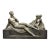 Antique Louis Marcel Botinelly French Art Deco Bronze Sculpture Nude & Infants For Sale