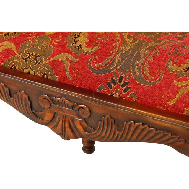1910 Walnut Parlor Settee For Sale - Image 9 of 11