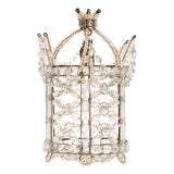 French Antique Crystal Lantern For Sale