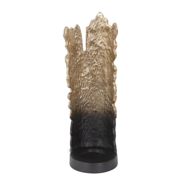 Bronze Situ Faux Bois Candleholder For Sale - Image 8 of 11