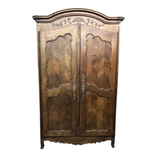 19th Century French Louis XV Dome Top Armoire For Sale