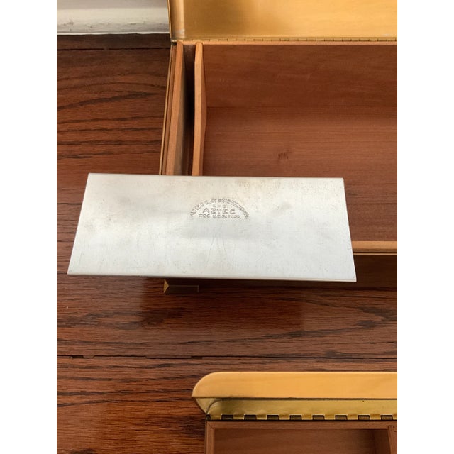 1960s 1940s Vintage Silver Crest Smith Metal Arts Co. Bronze Art Deco Executive Desk Set - 15 Pieces For Sale - Image 5 of 13
