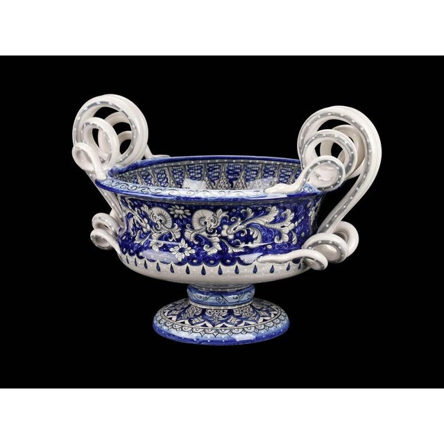 Not Yet Made - Made To Order Deruta Blue Dolphins Vase by Deblona For Sale - Image 5 of 17