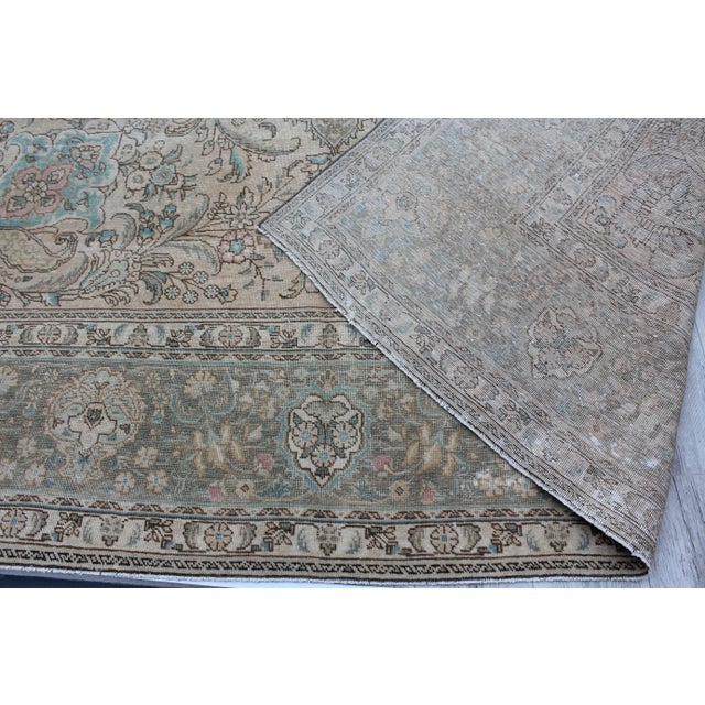 Extra Large Vintage Turkish Area Rug - 114"x153" For Sale - Image 12 of 13