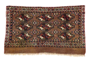 Antique Tekke Yomud Yomut Saryk Chuval Rug Bag Face - 2' X 3'4"
