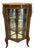 Antique French Kingwood Serpentine Corner Display Cabinet with Marble Top and Ormolu Mounts, 1860 For Sale