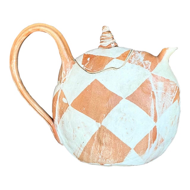 Vintage Postmodern Studio Pottery Teapot For Sale