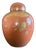 19th Century Chinese Coral Orange Lidded Ginger Jar For Sale