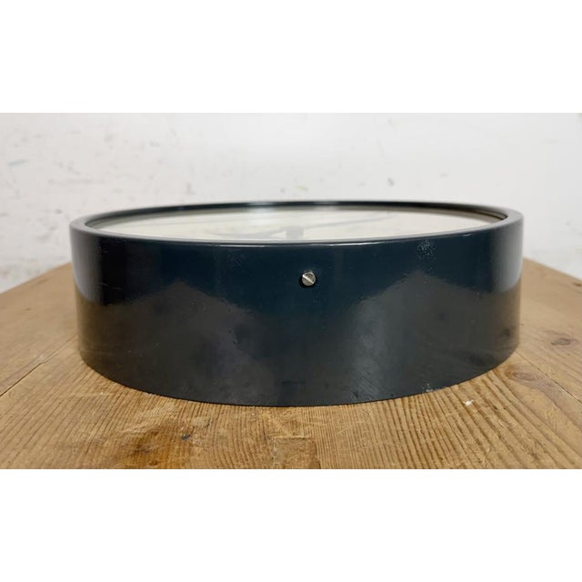 Industrial Factory Wall Clock from Pragotron, 1960s For Sale - Image 9 of 17