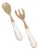 Salad Set in Silver and Bone with Handles in the Viking Pattern by Georg Jensen, 1930s, Set of 2 For Sale