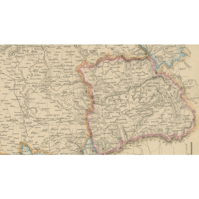 Antique Map of the Austrian Empire, Austria-Hungary, 1860s For Sale - Image 6 of 10