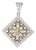 0.37ctw Diamond Ornate Pendant 18k White Yellow Gold Openwork Diffurser For Sale