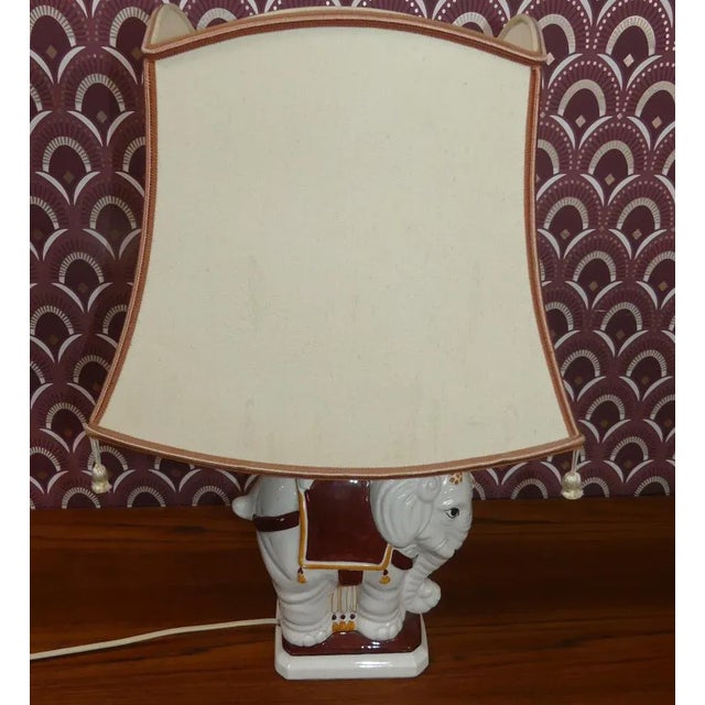 Ceramic Elephant Table Lamp from Feese, 1970s For Sale - Image 6 of 11