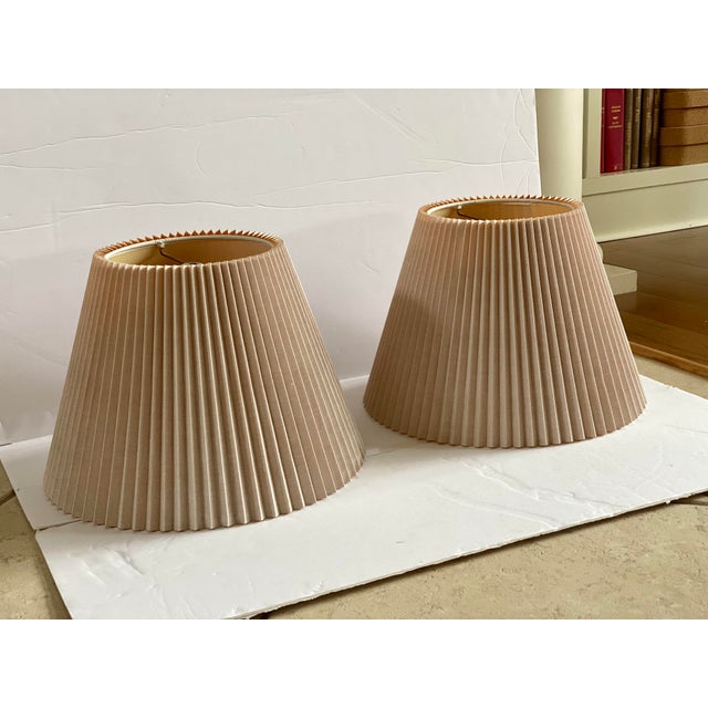 1970s Stiffel Dusty Pink Pleated Lamp Shades a Pair Chairish