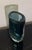 Large Azure Micro Bubble Polish Art Glass Vase by Global Views For Sale - Image 9 of 12
