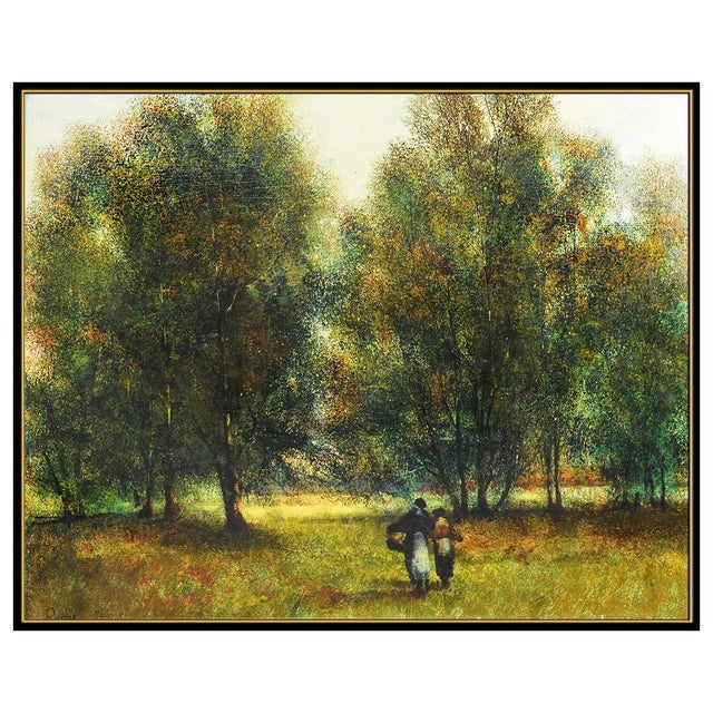Contemporary Mid 20th Century Autumn Stroll, Donald Purdy For Sale - Image 3 of 5