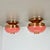 Article: metal ceiling light set of 2 ( a set of 4 lights is also available) color: pink origin: italy age: 1950s this...