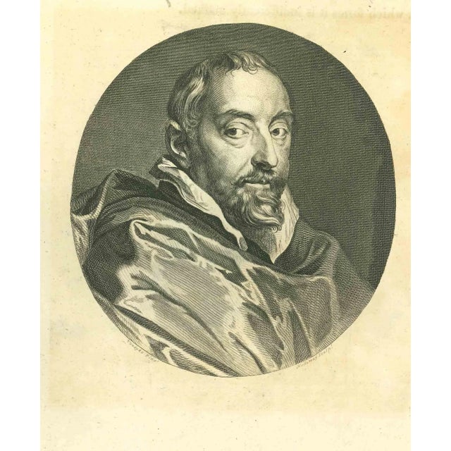 Baroque Thomas Holloway, Portrait of a Man, Etching, 1810 For Sale - Image 3 of 3