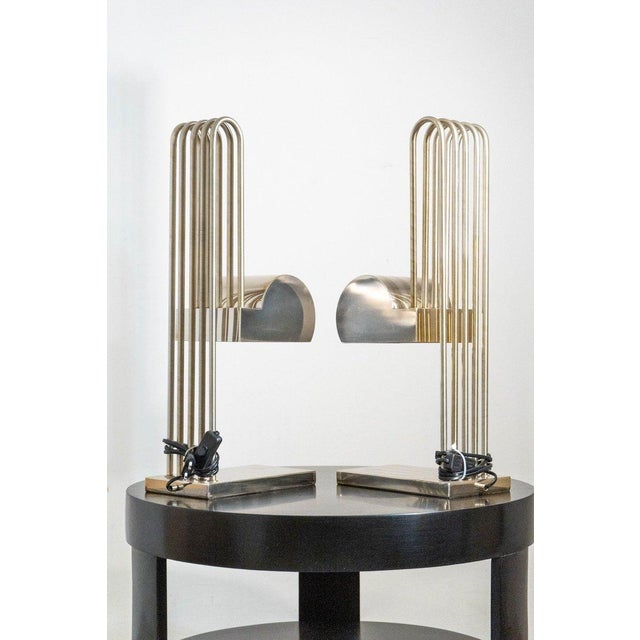 Art Deco Architectural Table Lamps by Marcel Breuer, France, 1920s, Set of 2, in Very Good conditions. Designed 1920 to...