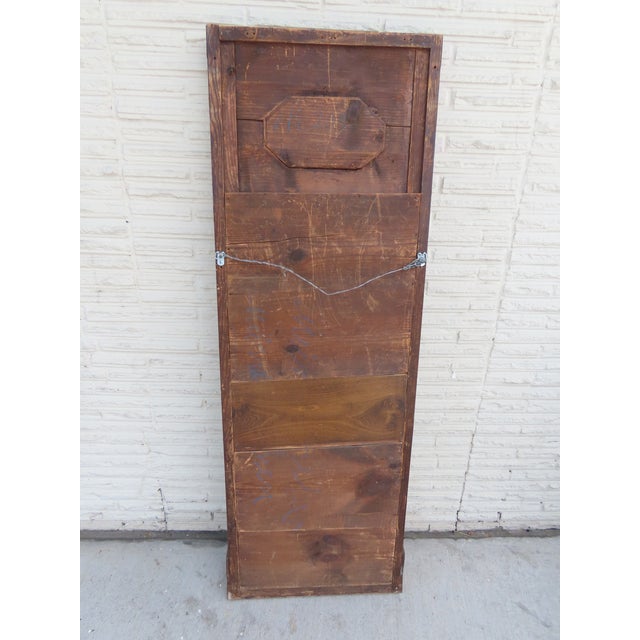 Brown French Empire Long Narrow Mahogany Mirror For Sale - Image 8 of 8