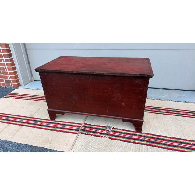 Antique Pennsylvania Red Painted Blanket Chest, Circa 1830s For Sale - Image 13 of 13