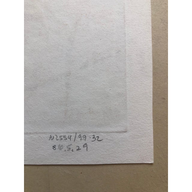 1970s Shulamith Wittenberg Miller, Modernist Bathsheba Aquatint Etching Israeli Judaica Bezalel School Woman Artist, 1973 For Sale - Image 5 of 6