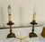 Pair Small Early 20th Century Brass Candlestick Lamps For Sale - Image 4 of 5